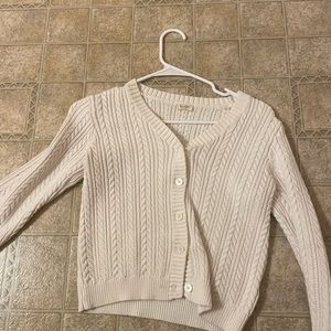 brandy white button up sweater